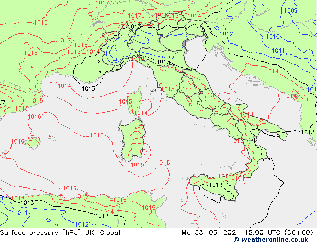 Yer basıncı UK-Global Pzt 03.06.2024 18 UTC