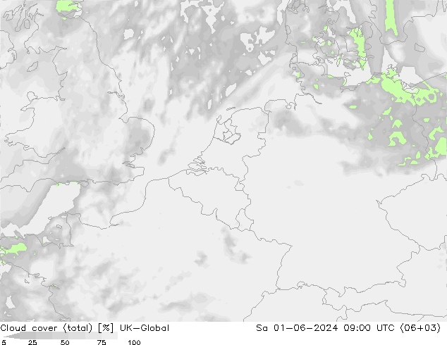 Bulutlar (toplam) UK-Global Cts 01.06.2024 09 UTC