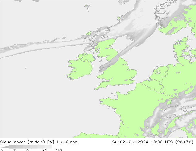 Cloud cover (middle) UK-Global Su 02.06.2024 18 UTC