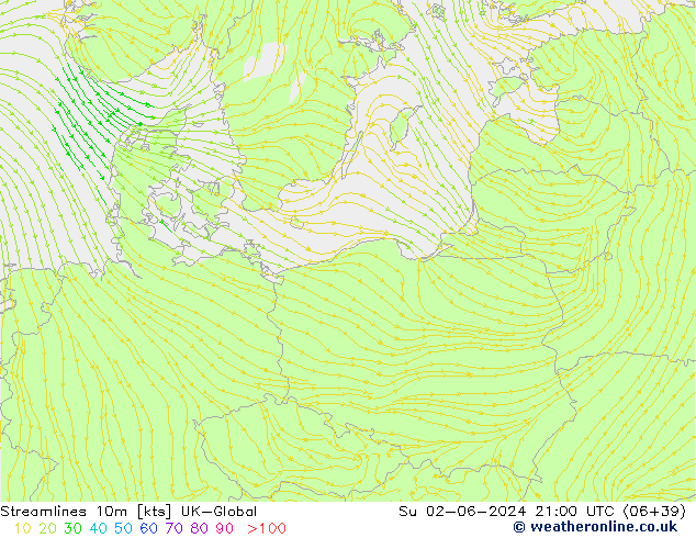 Streamlines 10m UK-Global Ne 02.06.2024 21 UTC