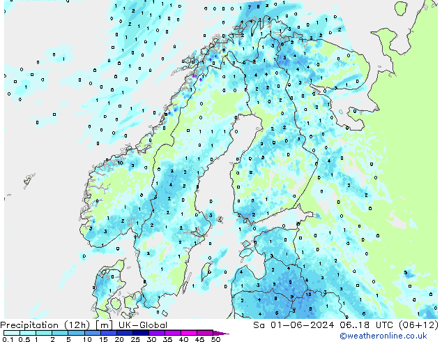 Precipitation (12h) UK-Global Sa 01.06.2024 18 UTC