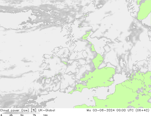 Nuages (bas) UK-Global lun 03.06.2024 00 UTC