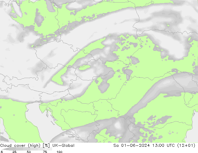 Nuages (élevé) UK-Global sam 01.06.2024 13 UTC