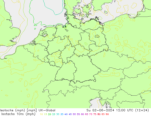 Isotachs (mph) UK-Global Ne 02.06.2024 12 UTC