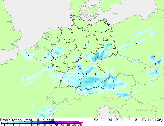Precipitation UK-Global Sa 01.06.2024 18 UTC