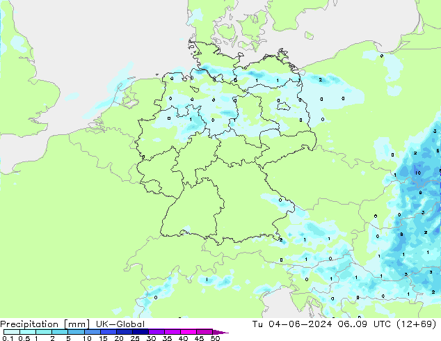 Precipitazione UK-Global mar 04.06.2024 09 UTC