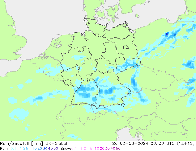 Rain/Snowfall UK-Global Dom 02.06.2024 00 UTC