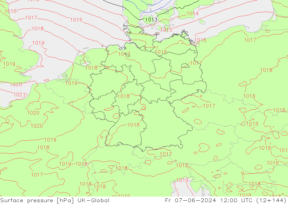 Yer basıncı UK-Global Cu 07.06.2024 12 UTC