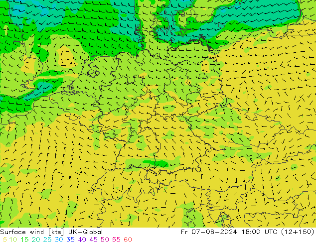 Surface wind UK-Global Fr 07.06.2024 18 UTC