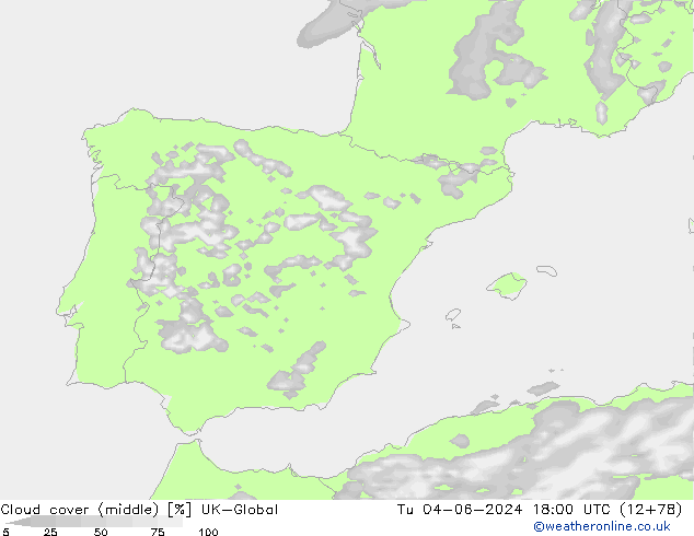 Nubes medias UK-Global mar 04.06.2024 18 UTC