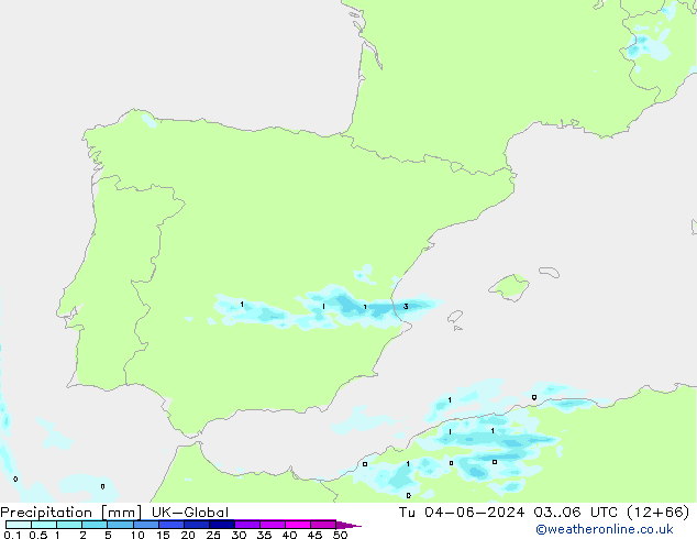 Niederschlag UK-Global Di 04.06.2024 06 UTC