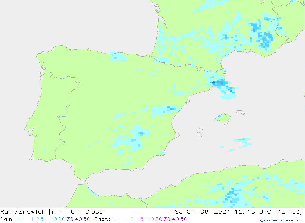 Rain/Snowfall UK-Global Sa 01.06.2024 15 UTC