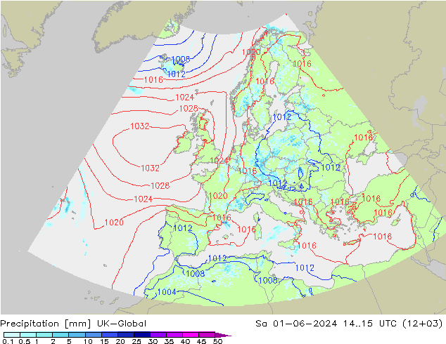 Precipitation UK-Global Sa 01.06.2024 15 UTC