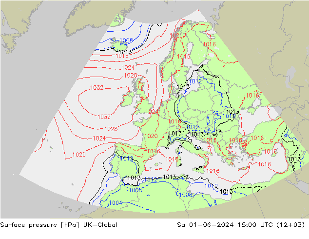 Presión superficial UK-Global sáb 01.06.2024 15 UTC