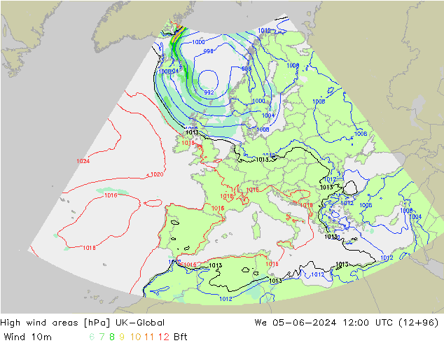 yüksek rüzgarlı alanlar UK-Global Çar 05.06.2024 12 UTC