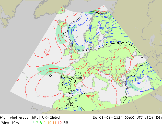 High wind areas UK-Global Sa 08.06.2024 00 UTC