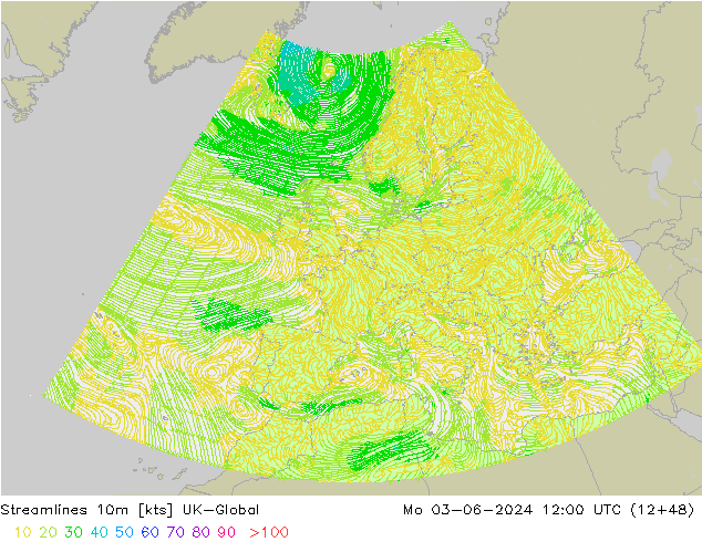 Streamlines 10m UK-Global Mo 03.06.2024 12 UTC