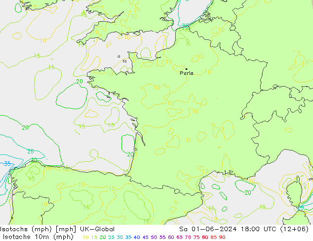 Isotachs (mph) UK-Global sam 01.06.2024 18 UTC