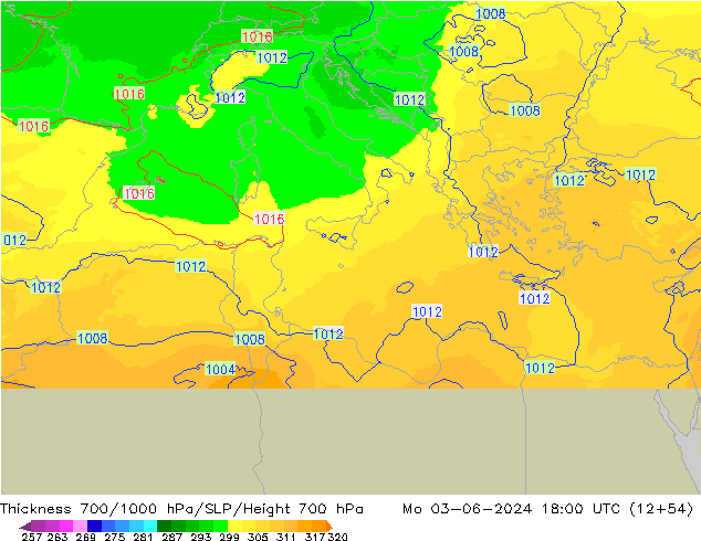 Thck 700-1000 hPa UK-Global Mo 03.06.2024 18 UTC