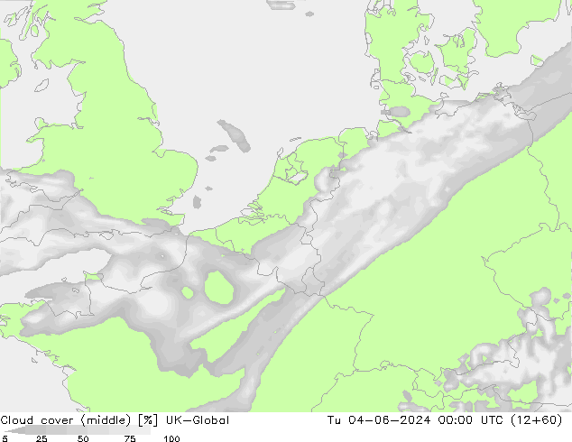 Nuages (moyen) UK-Global mar 04.06.2024 00 UTC