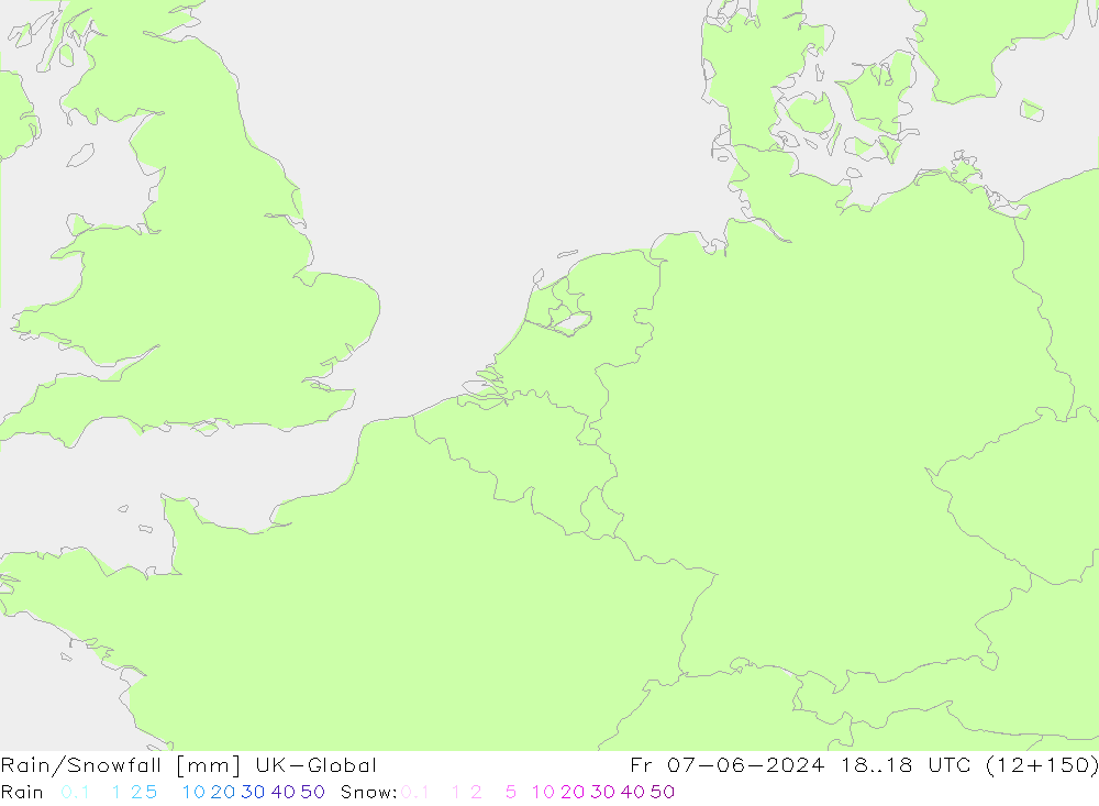 Regen/Sneeuwval UK-Global vr 07.06.2024 18 UTC