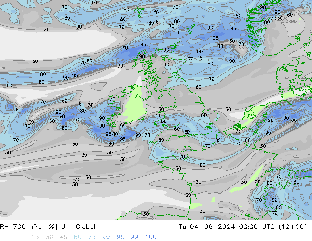 RH 700 hPa UK-Global  04.06.2024 00 UTC