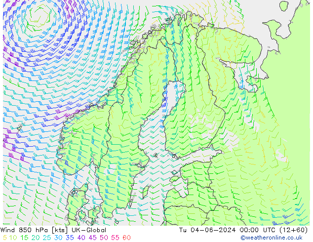  850 hPa UK-Global  04.06.2024 00 UTC