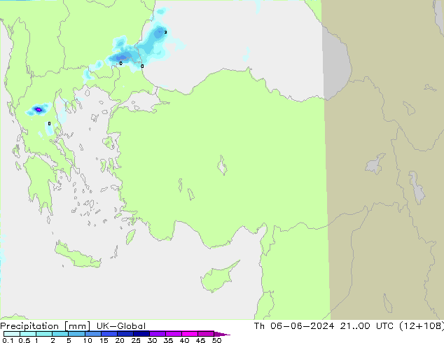 Srážky UK-Global Čt 06.06.2024 00 UTC