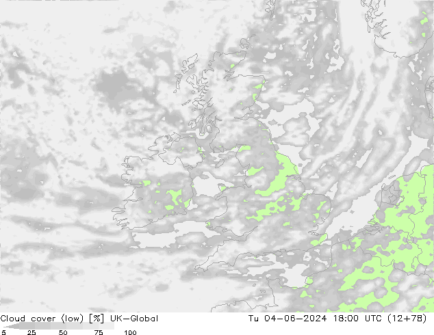 zachmurzenie (niskie) UK-Global wto. 04.06.2024 18 UTC