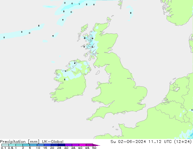 Precipitation UK-Global Su 02.06.2024 12 UTC