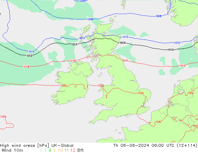High wind areas UK-Global чт 06.06.2024 06 UTC