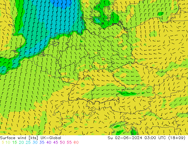 Surface wind UK-Global Su 02.06.2024 03 UTC