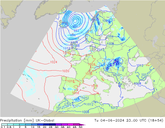 Precipitación UK-Global mar 04.06.2024 00 UTC