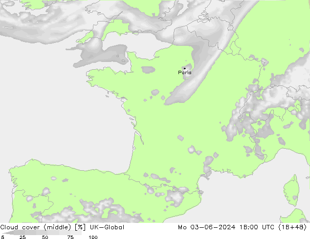 Cloud cover (middle) UK-Global Mo 03.06.2024 18 UTC