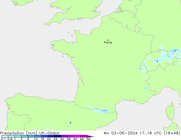 осадки UK-Global пн 03.06.2024 18 UTC