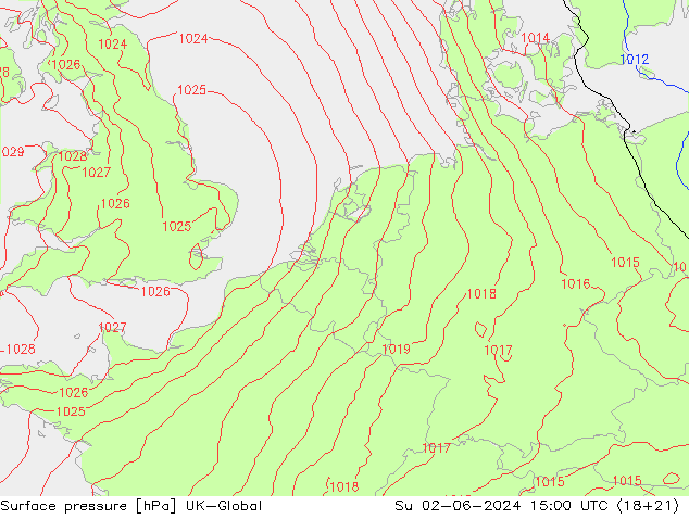 pressão do solo UK-Global Dom 02.06.2024 15 UTC
