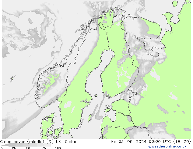 zachmurzenie (środk.) UK-Global pon. 03.06.2024 00 UTC