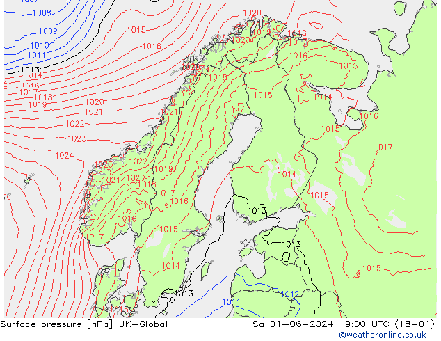 pressão do solo UK-Global Sáb 01.06.2024 19 UTC