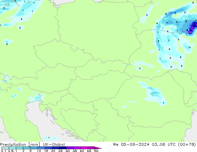 Precipitación UK-Global mié 05.06.2024 06 UTC