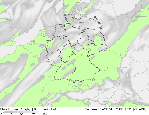 Nuages (élevé) UK-Global mar 04.06.2024 12 UTC