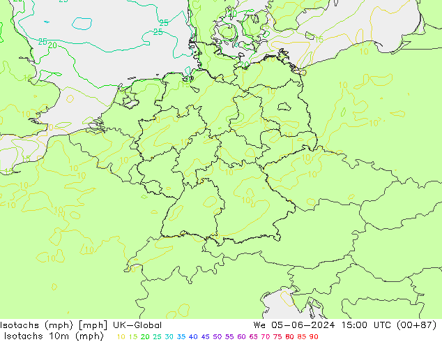 Isotachs (mph) UK-Global We 05.06.2024 15 UTC