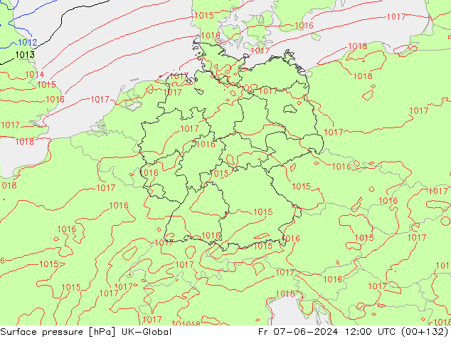 Yer basıncı UK-Global Cu 07.06.2024 12 UTC