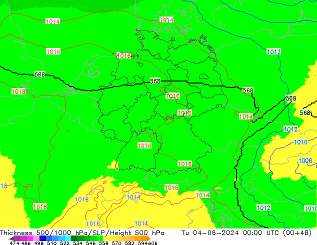 Thck 500-1000hPa UK-Global Ter 04.06.2024 00 UTC