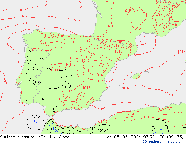 pressão do solo UK-Global Qua 05.06.2024 03 UTC
