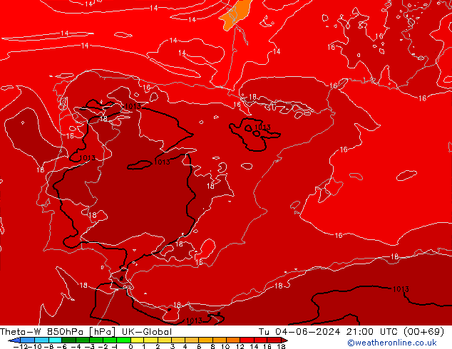 Theta-W 850hPa UK-Global Di 04.06.2024 21 UTC