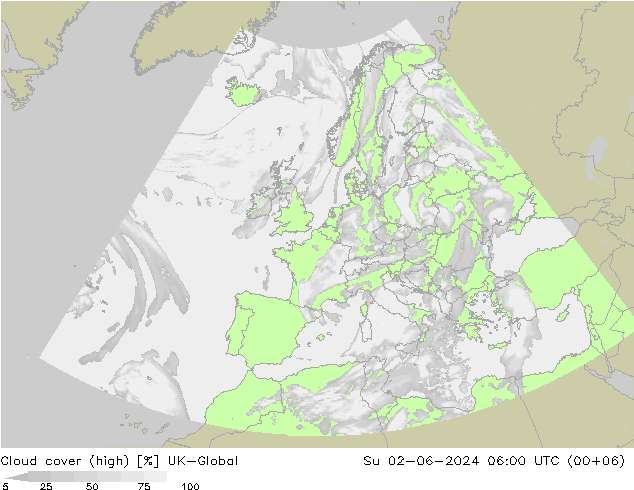 Nuages (élevé) UK-Global dim 02.06.2024 06 UTC