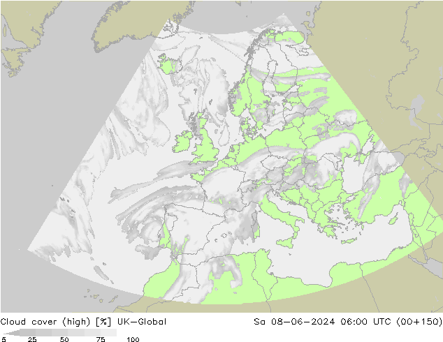 Nubes altas UK-Global sáb 08.06.2024 06 UTC