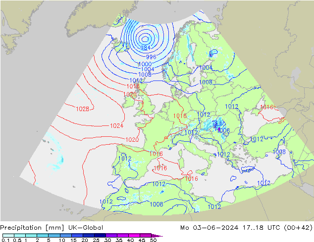 Niederschlag UK-Global Mo 03.06.2024 18 UTC