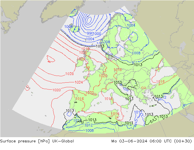 Yer basıncı UK-Global Pzt 03.06.2024 06 UTC