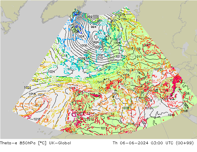 Theta-e 850hPa UK-Global Th 06.06.2024 03 UTC